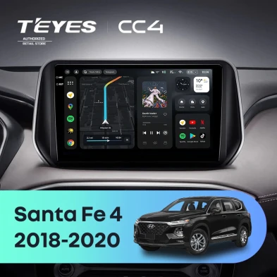 Штатная магнитола Teyes CC4 8/128 Hyundai Santa Fe 4 (2018-2020)