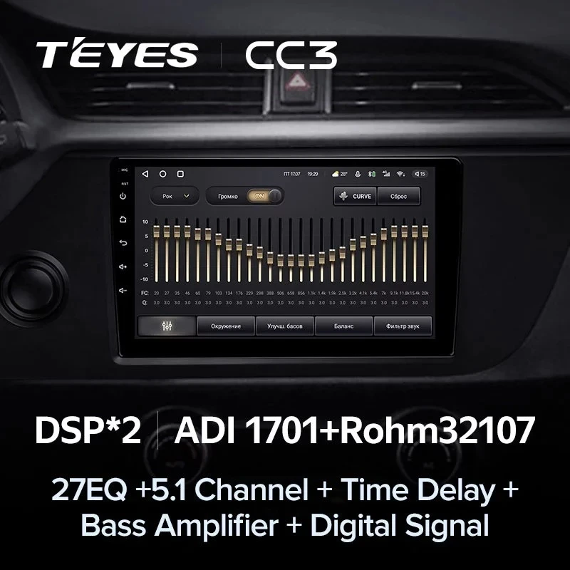 Штатная магнитола Teyes CC3 6/128 Kia Rio 4 IV FB (2020-2022)