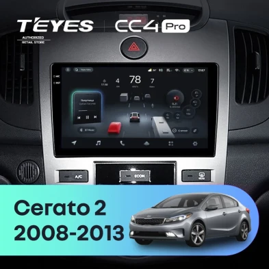 Штатная магнитола Teyes CC4 Pro 12/256 Kia Cerato 2 TD (2008-2013) F1