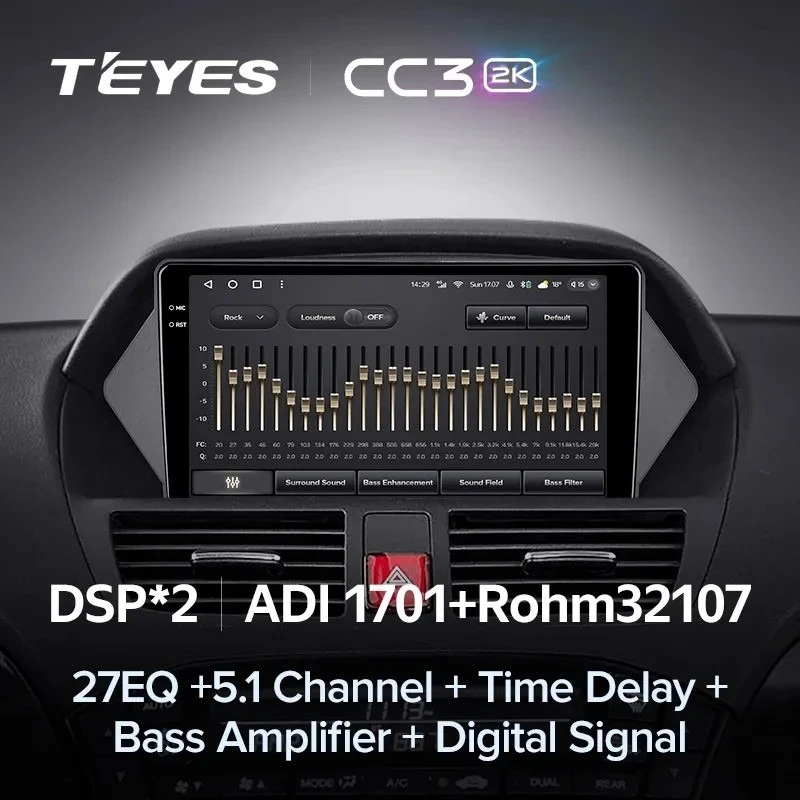 Штатная магнитола Teyes CC3 2K 6/128 Acura MDX YD2 (2006-2013)