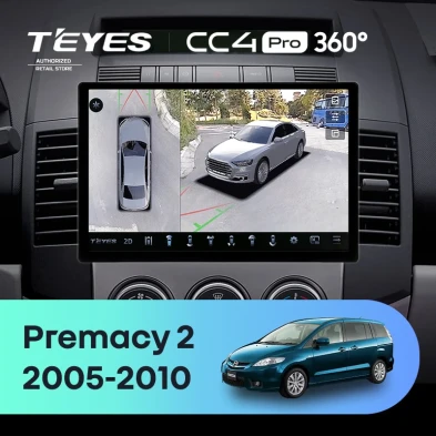 Штатная магнитола Teyes CC4 Pro 360 8/128 Mazda Premacy 2 (2005-2010) (11")