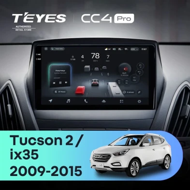 Штатная магнитола Teyes CC4 Pro 12/256 Hyundai ix35 (2009-2015) (Tucson 2) Тип-AB