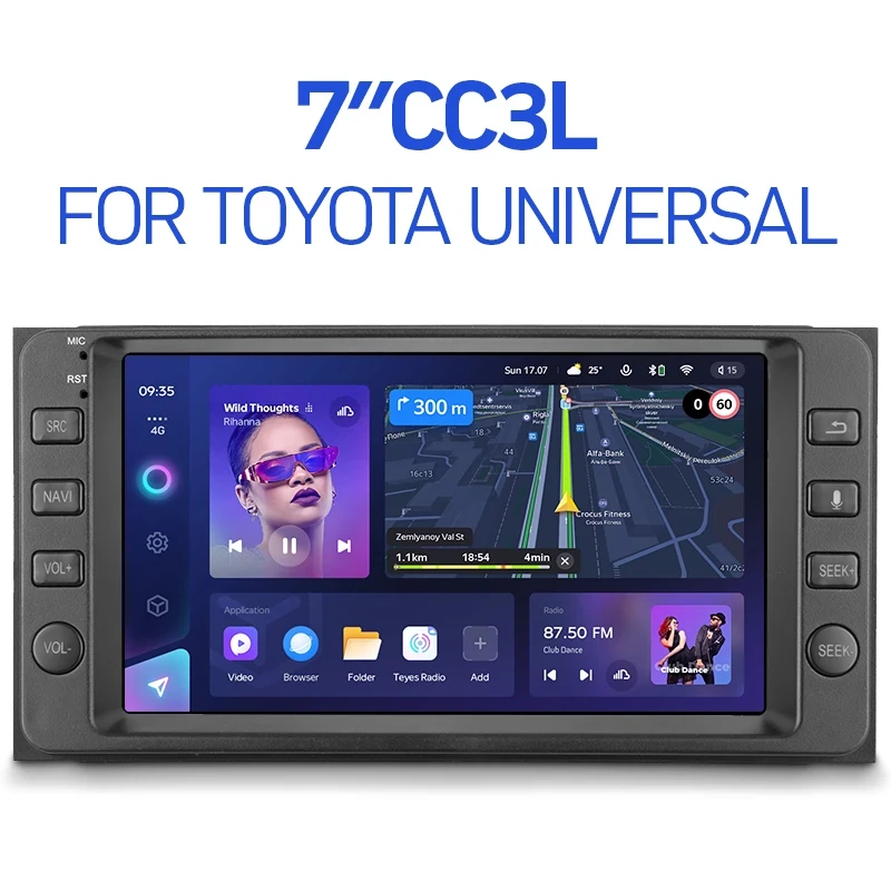 Магнитола Teyes CC3L 4/32 Toyota Универсал 7" с кнопками