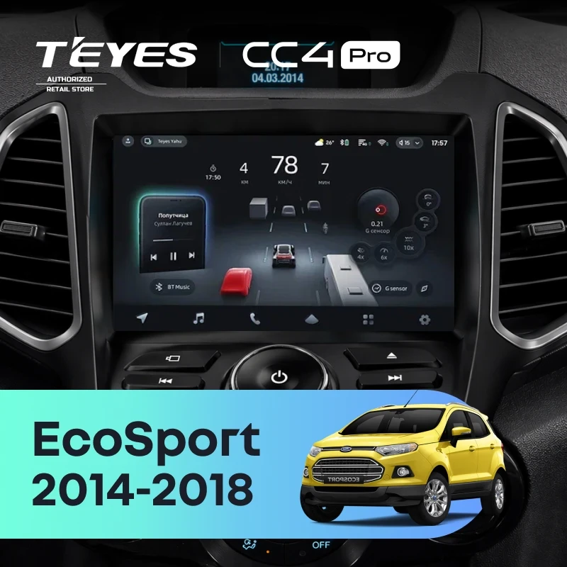 Штатная магнитола Teyes CC4 Pro 12/256 Ford EcoSport (2014-2018) F2
