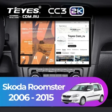 Штатная магнитола Teyes CC3 2K 4/64 Skoda Roomster (2006-2015) (13")