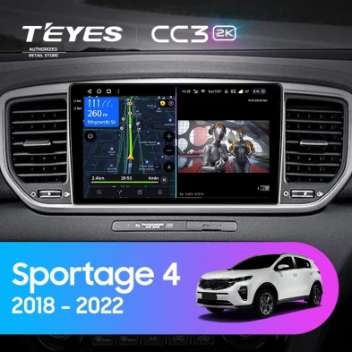 Штатная магнитола Teyes CC3 2K 4/64 Kia Sportage 4 QL (2018-2022) Тип-A