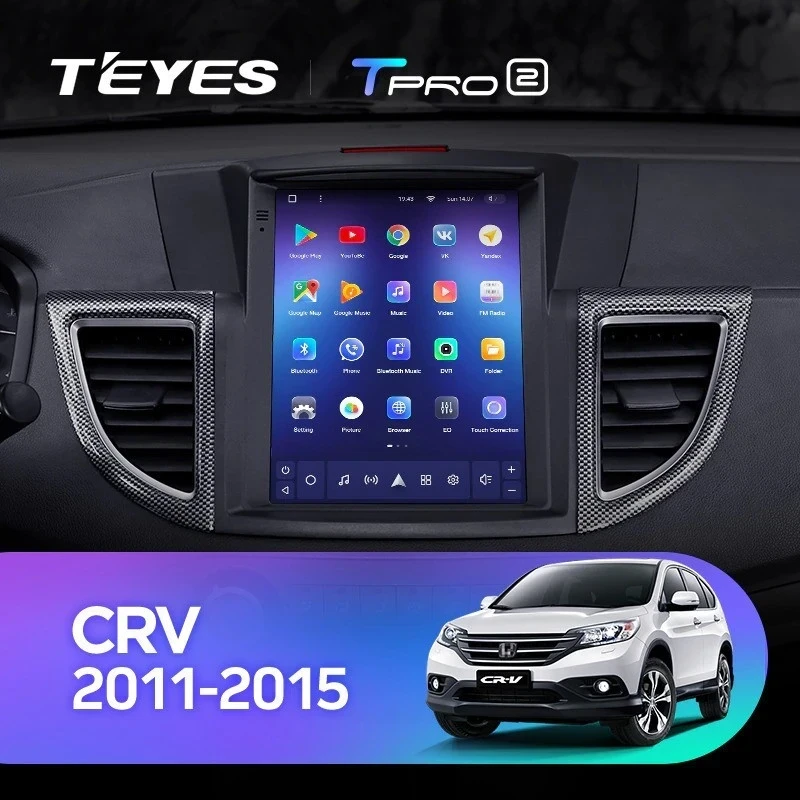 Штатная магнитола Tesla style Teyes TPRO 2 4/64 Honda CR-V 4 RM RE (2011-2015) Тип-B