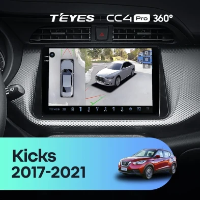 Штатная магнитола Teyes CC4 Pro 360 12/256 Nissan Kicks P15 (2017-2021)