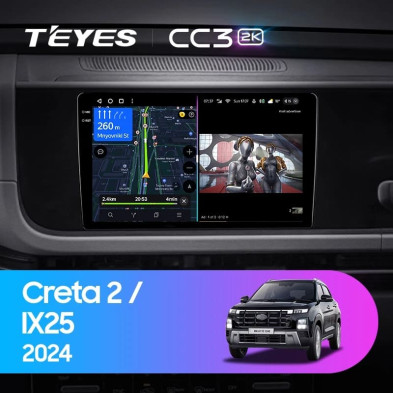 Штатная магнитола Teyes CC3 2K 4/64 Hyundai Creta 2 IX25 (2024-2026)