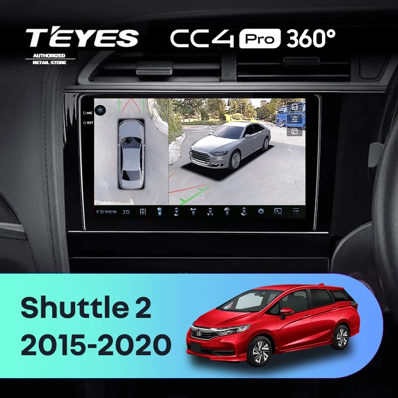 Штатная магнитола Teyes CC4 Pro 360 8/128 Honda Shuttle 2 (2015-2020) Правый руль