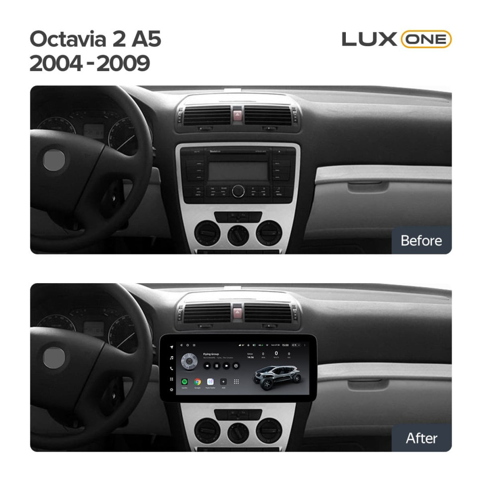 Штатная магнитола Teyes LUX ONE 4/64 Skoda Octavia (2004-2009)