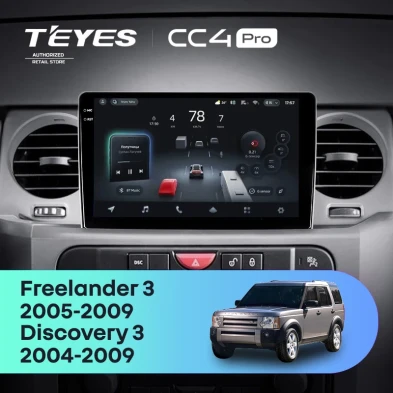 Штатная магнитола Teyes CC4 Pro 8/128 Land Rover Freelander 3 (2005-2009)