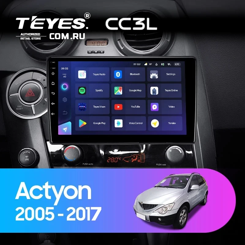 Штатная магнитола Teyes CC3L 4/32 SsangYong Actyon Sports (2005-2017)