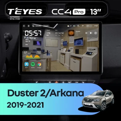 Штатная магнитола Teyes CC4 Pro 8/128 Renault Arkana (2019-2021) F2 (13")