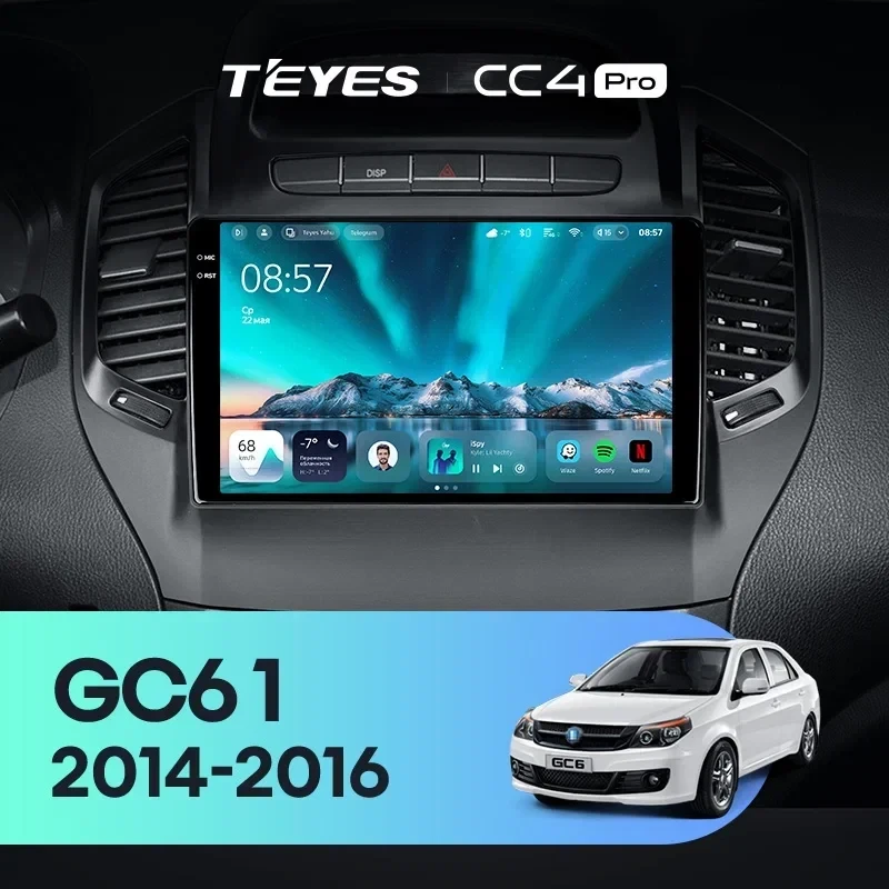 Штатная магнитола Teyes CC4 Pro 12/256 Geely GC6 1 (2014-2016)