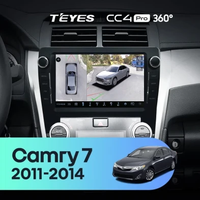 Штатная магнитола Teyes CC4 Pro 360 12/256 Toyota Camry 7 XV 50 55 (2011-2014) F3 с кнопками