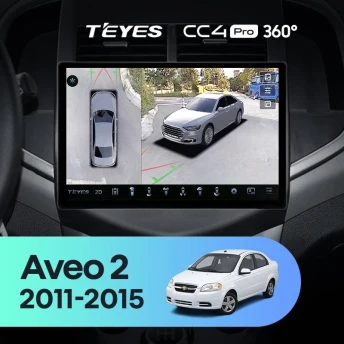 Штатная магнитола Teyes CC4 Pro 360 12/256 Chevrolet Aveo 2 (2011-2015) (13")