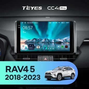 Штатная магнитола Teyes CC4 Pro 8/128 Toyota RAV4 XA50 (2018-2023) F1