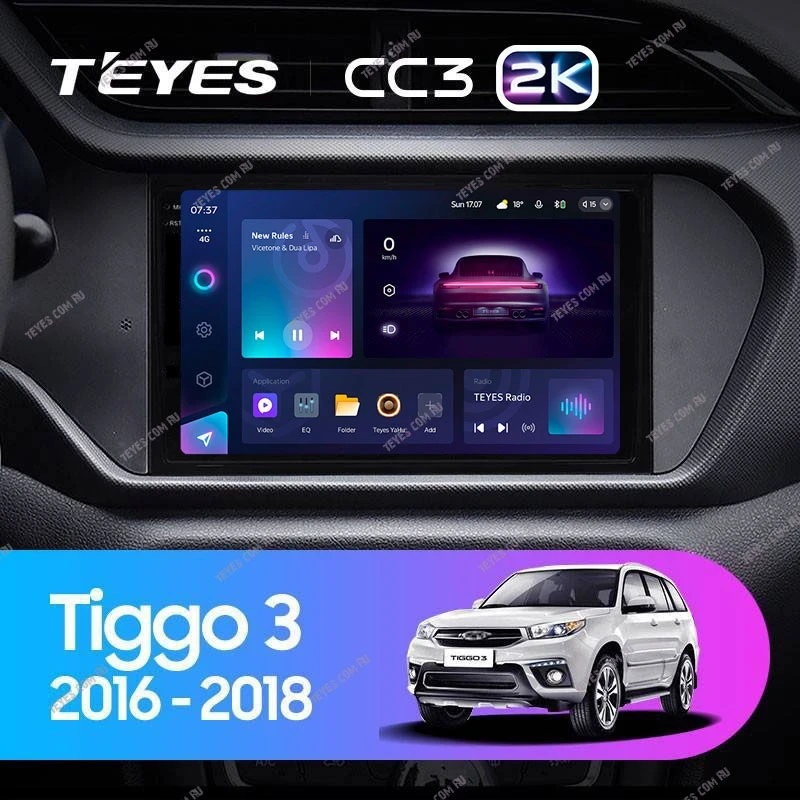 Штатная магнитола Teyes CC3 2K 6/128 Chery Tiggo 3 (2016-2018)