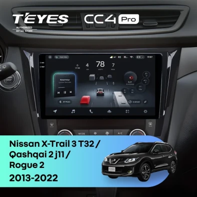 Штатная магнитола Teyes CC4 Pro 8/128 Nissan Qashqai 2 J11 (2013-2022) F3 Тип-C