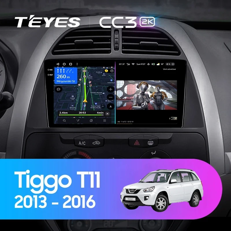 Штатная магнитола Teyes CC3 2K 6/128 Chery Tiggo T11 FL (2013-2016)