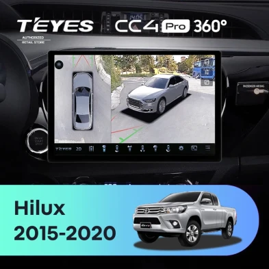 Штатная магнитола Teyes CC4 Pro 360 8/128 Toyota Hilux Pick Up (2015-2020) (11")