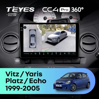 Штатная магнитола Teyes CC4 Pro 360 8/128 Toyota Platz (1999-2005) F2