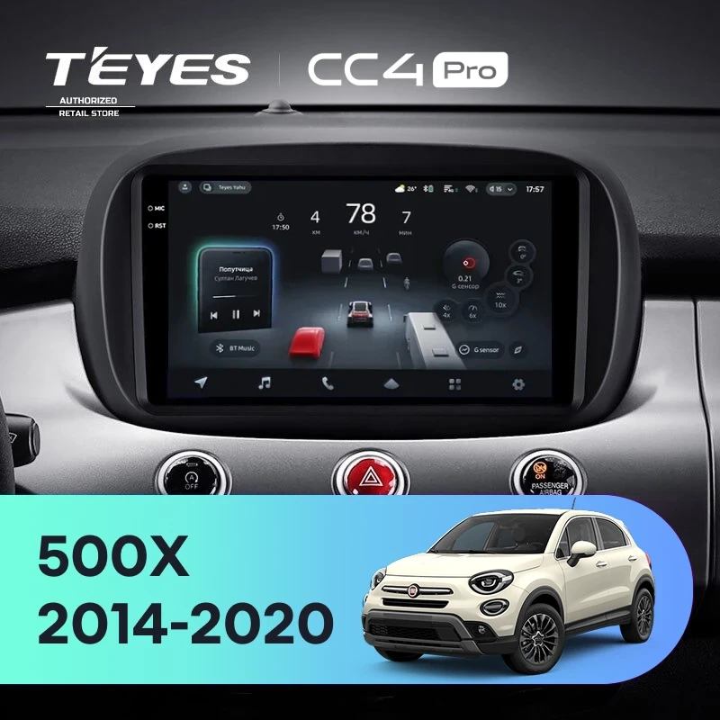 Штатная магнитола Teyes CC4 Pro 8/128 Fiat 500X (2014-2020)