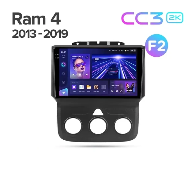 Штатная магнитола Teyes CC3 2K 4/64 Dodge Ram 4 DJ DS (2013-2019) F2