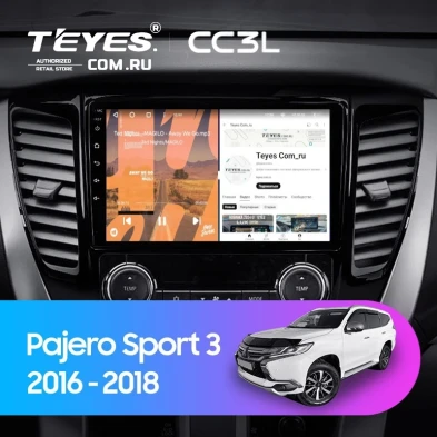 Штатная магнитола Teyes CC3L 4/32 Mitsubishi Pajero Sport 3 (2016-2018)