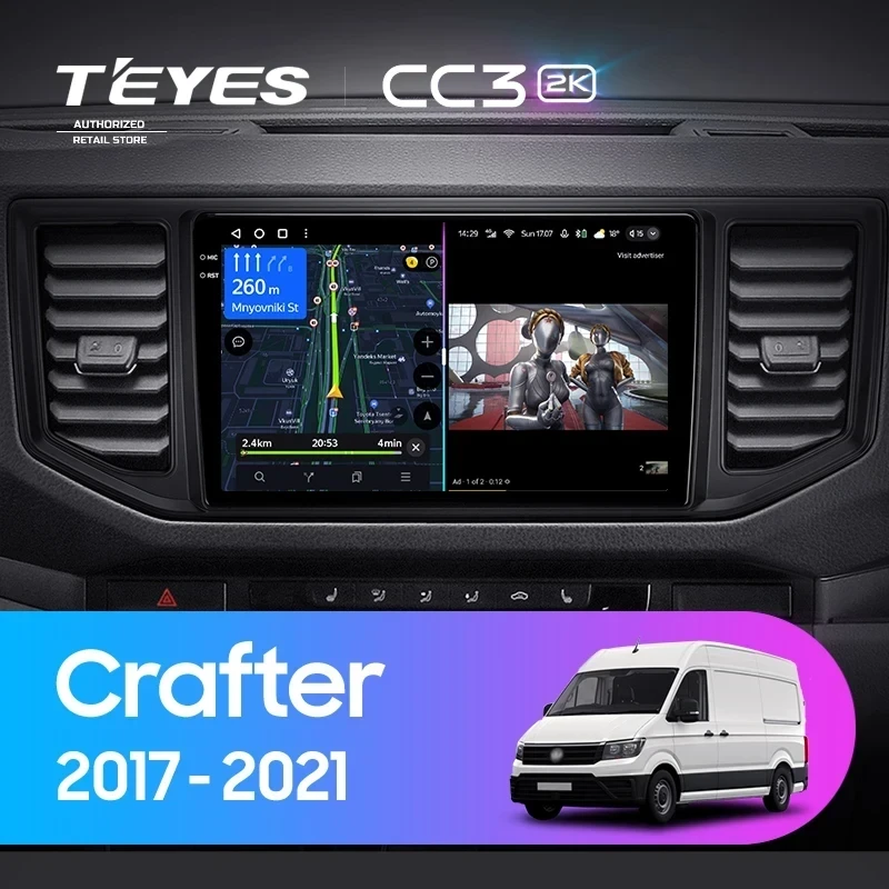 Штатная магнитола Teyes CC3 2K 360 6/128 Volkswagen Crafter (2017-2021)