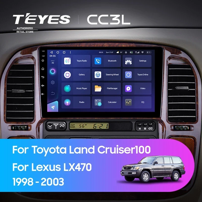 Штатная магнитола Teyes CC3L 4/32 Lexus LX470 (1998-2003) F1