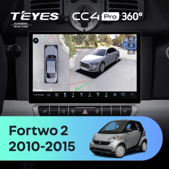 Штатная магнитола Teyes CC4 Pro 360 12/256 Mercedes-Benz Smart Fortwo 2 (2010-2015) F1 (13")