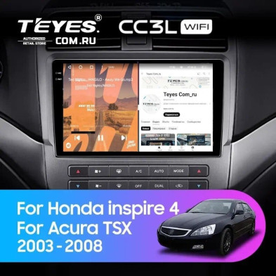 Штатная магнитола Teyes CC3L WiFi 2/32 Acura TSX (2003-2008)