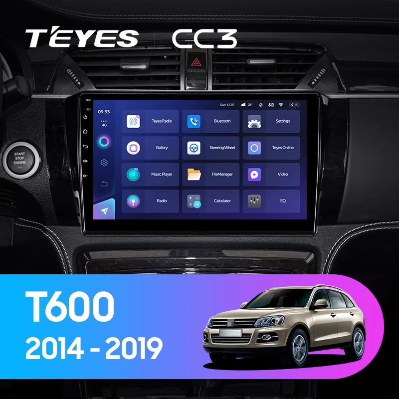 Штатная магнитола Teyes CC3 4/32 Zotye T600 (2014-2019)