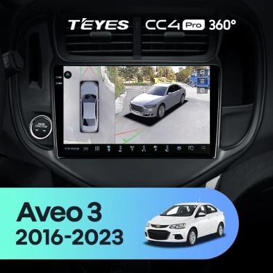 Штатная магнитола Teyes CC4 Pro 360 12/256 Chevrolet Aveo 3 (2016-2023)