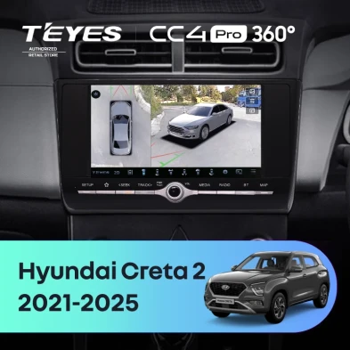 Штатная магнитола Teyes CC4 Pro 360 12/256 Hyundai Creta 2 (2021-2022) с кнопками