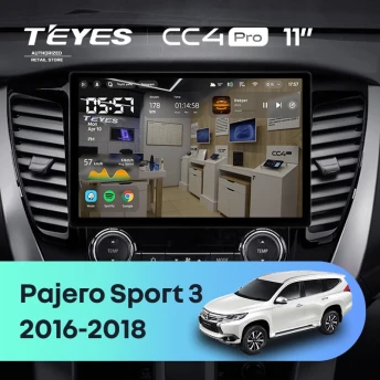 Штатная магнитола Teyes CC4 Pro 12/256 Mitsubishi Pajero Sport 3 (2016-2018) (11")