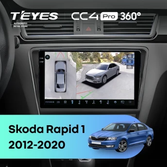 Штатная магнитола Teyes CC4 Pro 360 8/128 Skoda Rapid 1 (2012-2020) F2