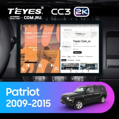 Штатная магнитола Teyes CC3 2K 6/128 Jeep Patriot (2009-2015) (13")