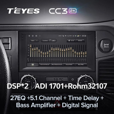 Штатная магнитола Teyes CC3 2K 360 6/128 Mercedes-Benz Actros (2011-2023)