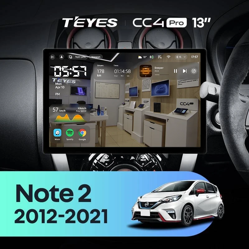 Штатная магнитола Teyes CC4 Pro 12/256 Nissan Note 2 E12 (2012-2021) (13")