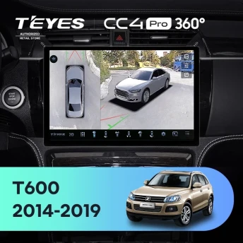 Штатная магнитола Teyes CC4 Pro 360 12/256 Zotye T600 (2014-2019) (11")