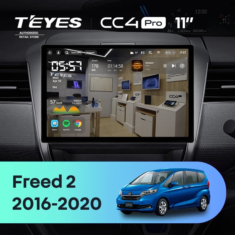 Штатная магнитола Teyes CC4 Pro 12/256 Honda Freed 2 (2016-2020) (11")