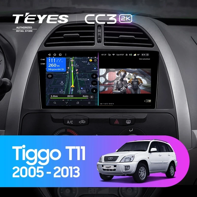 Штатная магнитола Teyes CC3 2K 4/32 Chery Tiggo T11 1 (2005-2013)