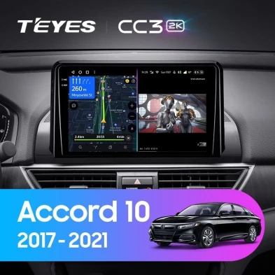 Штатная магнитола Teyes CC3 2K 4/64 Honda Accord 10 CV (2017-2021) Тип-B