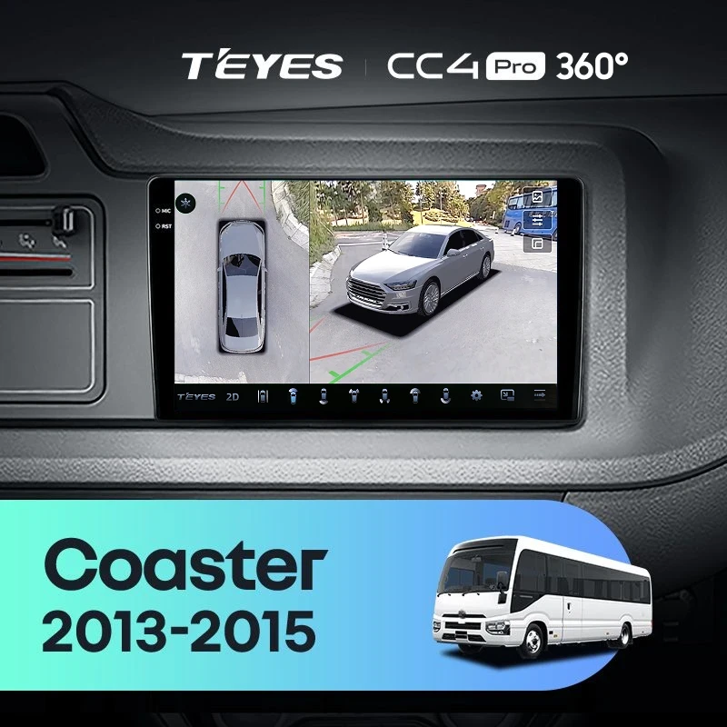 Штатная магнитола Teyes CC4 Pro 360 8/128 Toyota Coaster (2013-2015)