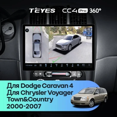 Штатная магнитола Teyes CC4 Pro 360 12/256 Chrysler Town &amp; Country 4 RS (2000-2007) Тип-B (11")