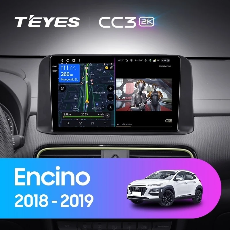 Штатная магнитола Teyes CC3 2K 360 6/128 Hyundai Encino (2018-2019)
