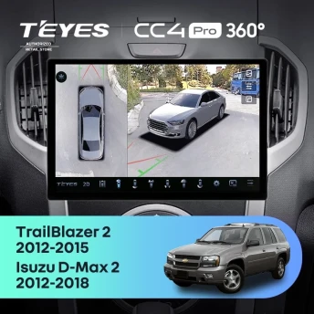 Штатная магнитола Teyes CC4 Pro 360 12/256 Isuzu D-Max 2 (2012-2018) (13")